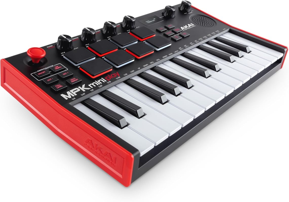 Akai MPK Mini Play MK3 MIDI Keyboard with Built-In Sounds, Speaker, an