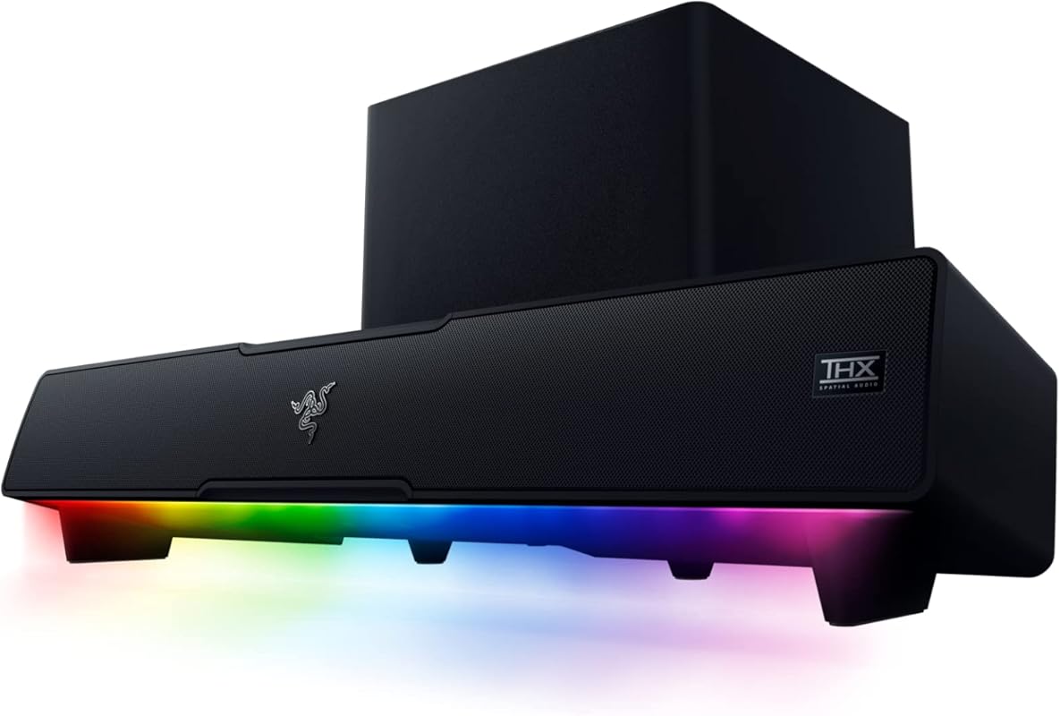 Razer Leviathan V2 Multi-Driver Gaming Soundbar with Subwoofer and THX