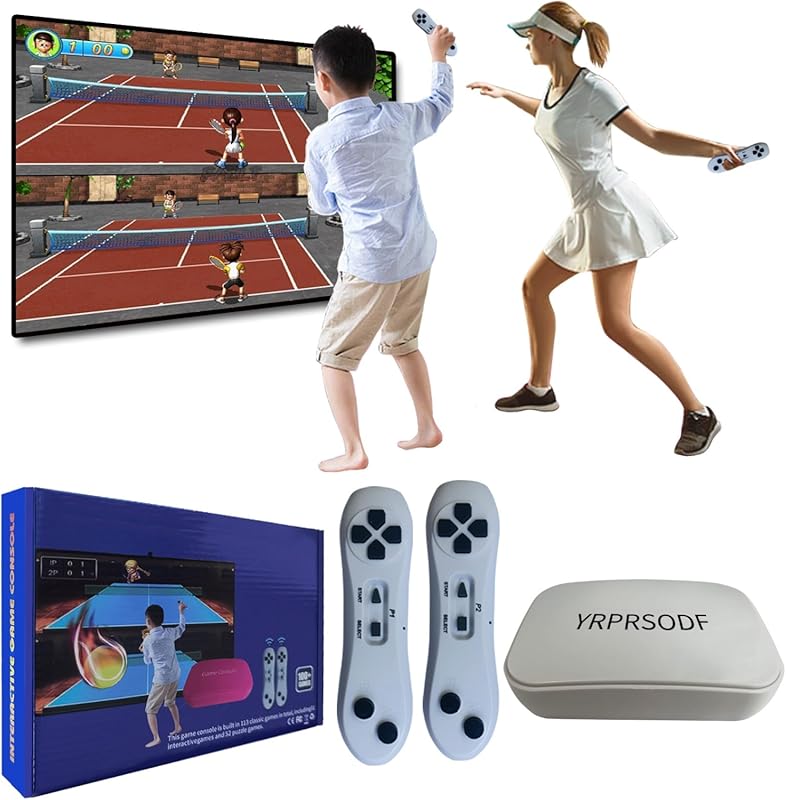 TV game console with 100+ games, 2.4G wireless gamepad, and plug-and-p
