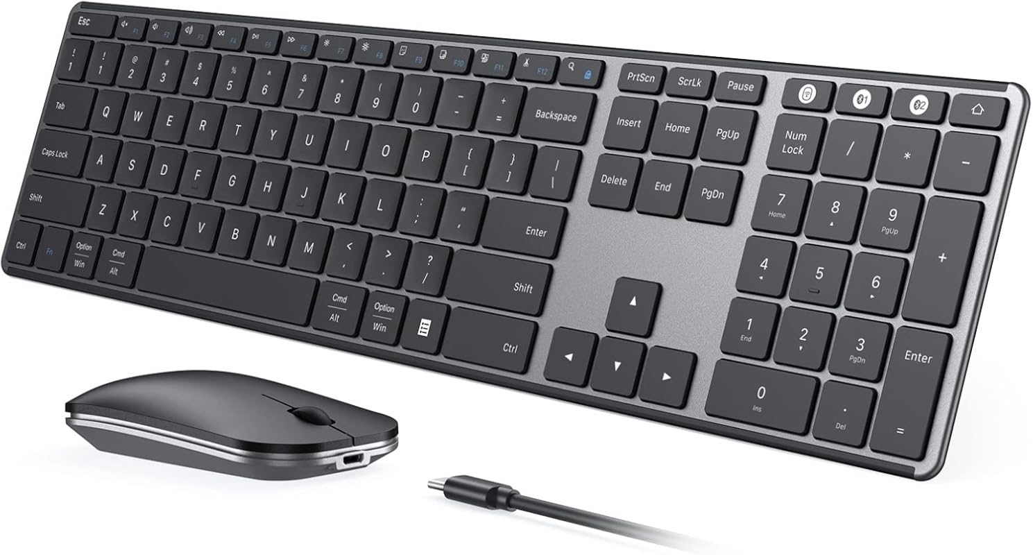 Seenda Wireless Bluetooth Keyboard and Mouse Combo with Rechargeable S
