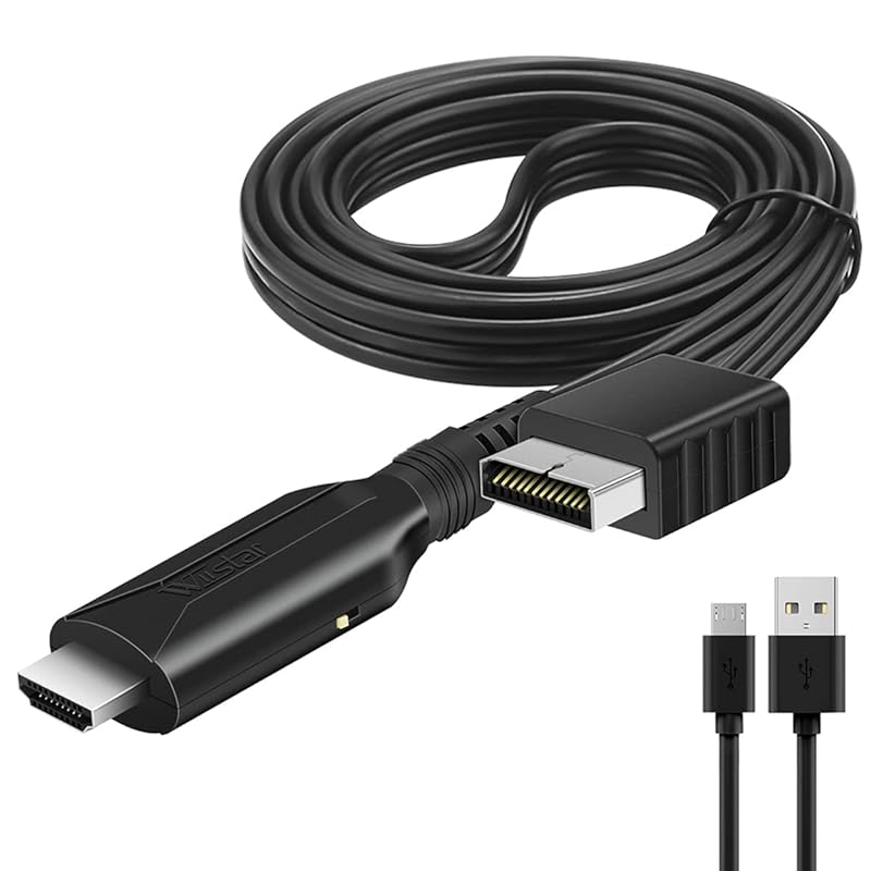 PS2 and PS1 to HDMI adapter with true RGB signal output for enhanced c