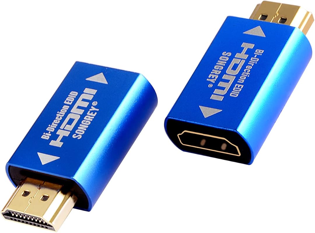 HDMI EDID Emulator Passthrough 2 Pack 1920×1080 4th Generation Aluminu