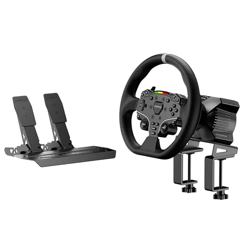 MOZA R3 Direct Drive Racing Wheel and Pedals Bundle for High-Performan