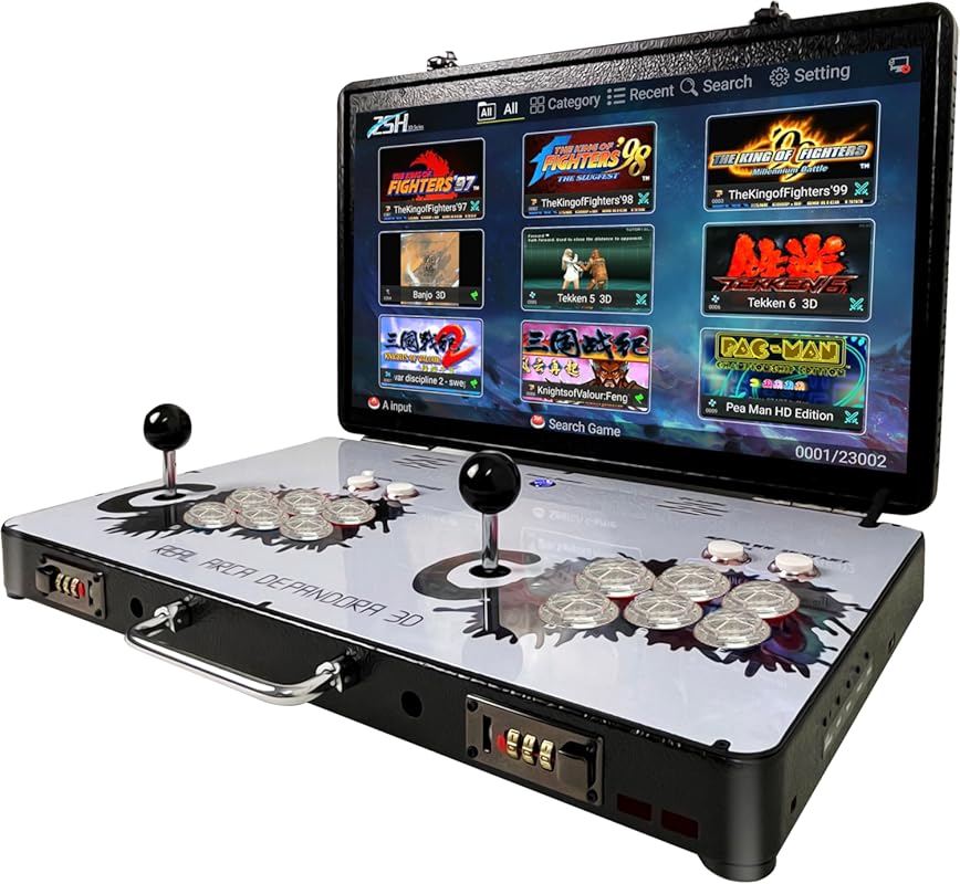 Metal Box Arcade Console with 20,000 Games and 22-Inch Screen for TV P