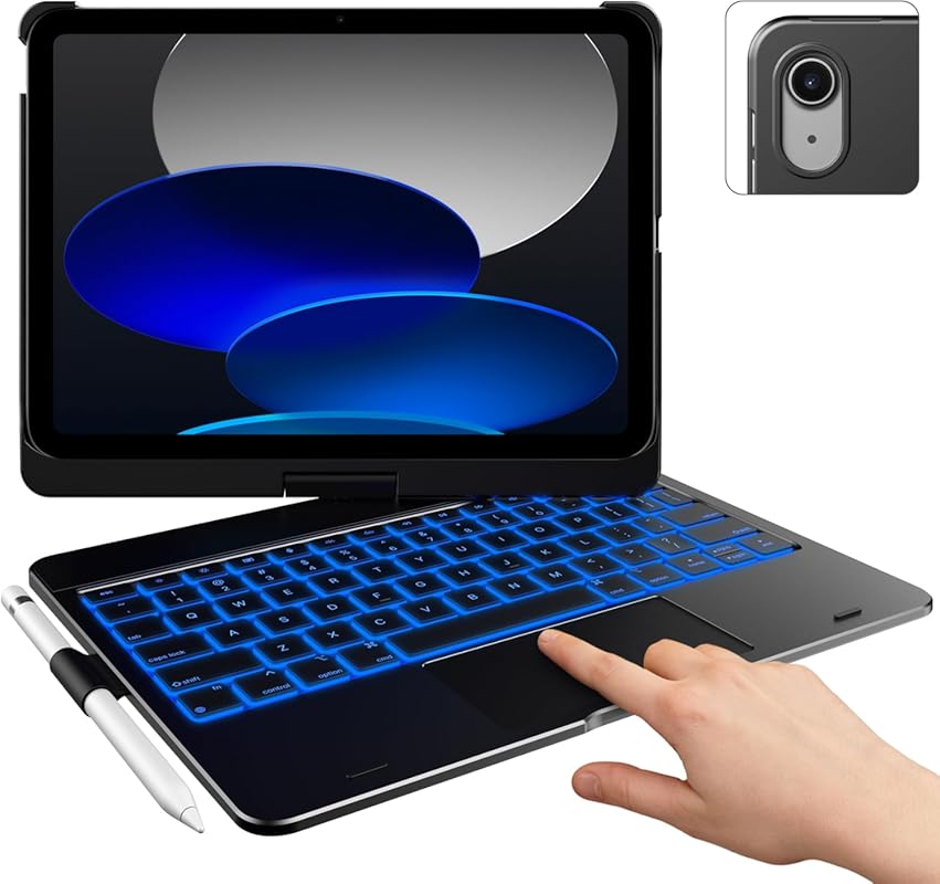 typecase Touch keyboard case for iPad 11th/10th Gen with 360° rotation