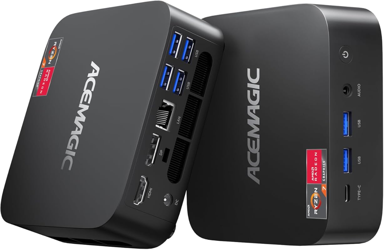 ACEMAGICIAN Kron Mini K1 Mini PC, Ryzen 7 7730U, 16GB DDR4 512GB SSD M