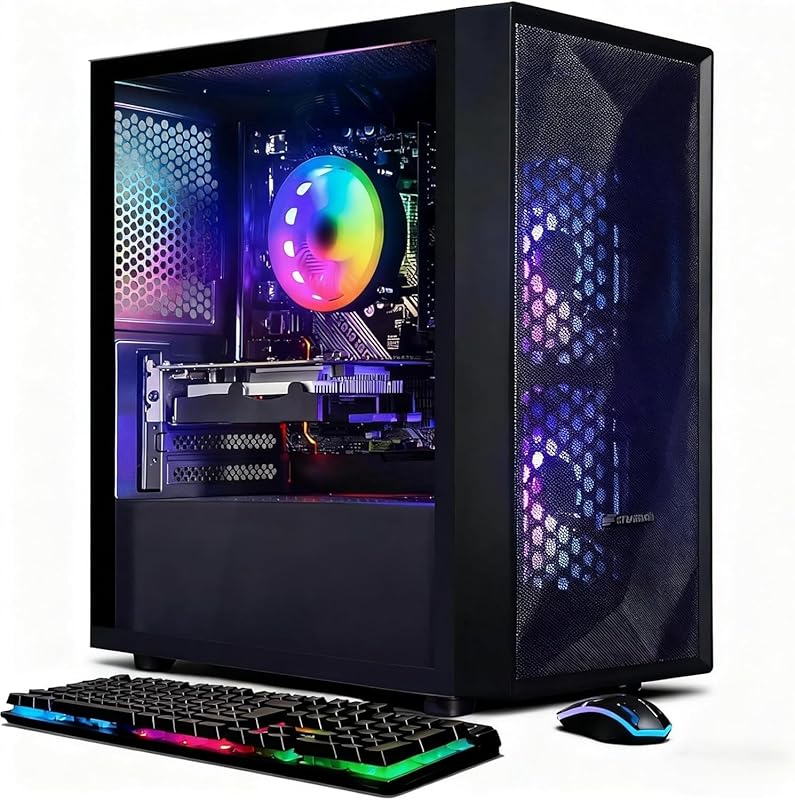 STGAubron Prebuilt Gaming PC Desktop, Radeon RX 550 4G, Intel Core i5 