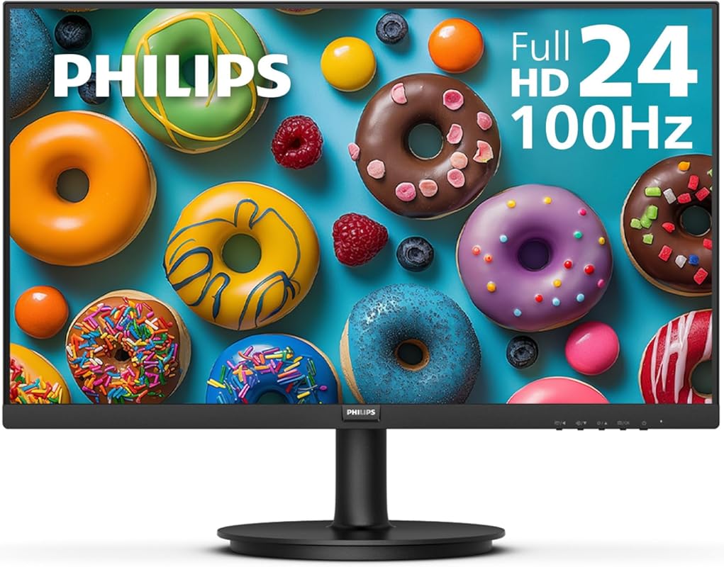 Philips 24-inch Frameless Full HD Monitor with 100Hz, HDMI, VGA, and e