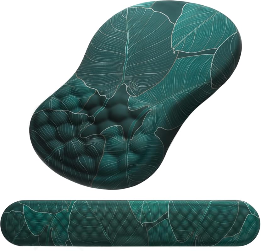 Laokiiy 2-in-1 Keyboard Wrist Rest and Mouse Pad for Comfort and Wrist