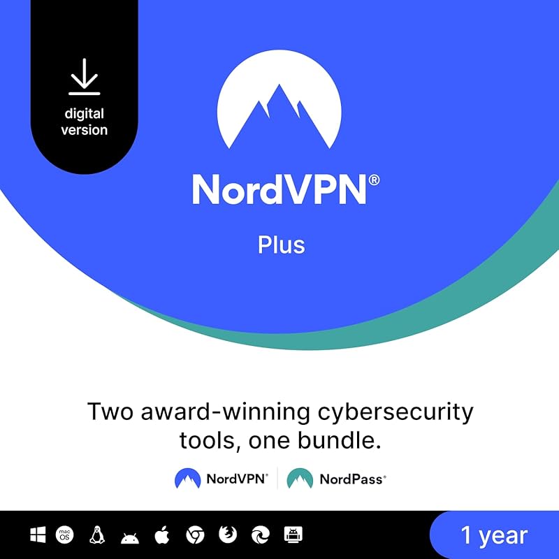 NordVPN Plus, 10 Devices, 1-Year, VPN & Password Manager Software Bund