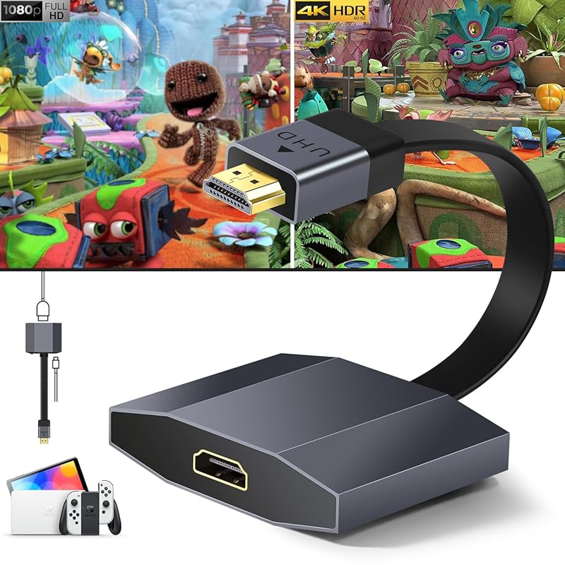 Game Console 4K Upscaler for Enhanced Graphics on Wii, Switch, and Mor