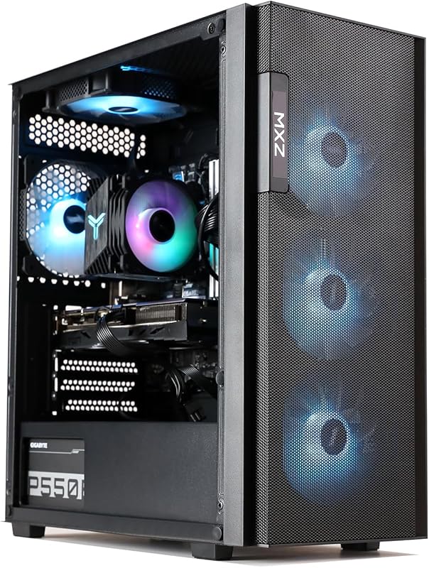 MXZ Gaming PC Desktop Computer,I5 12400F 4.4GHz,RTX4060,16GB DDR4 3200