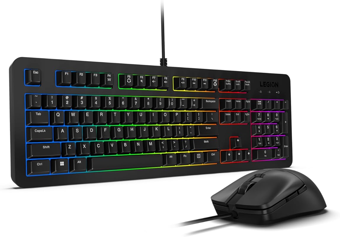 Lenovo Legion KM310 RGB wired gaming keyboard and mouse combo with sil
