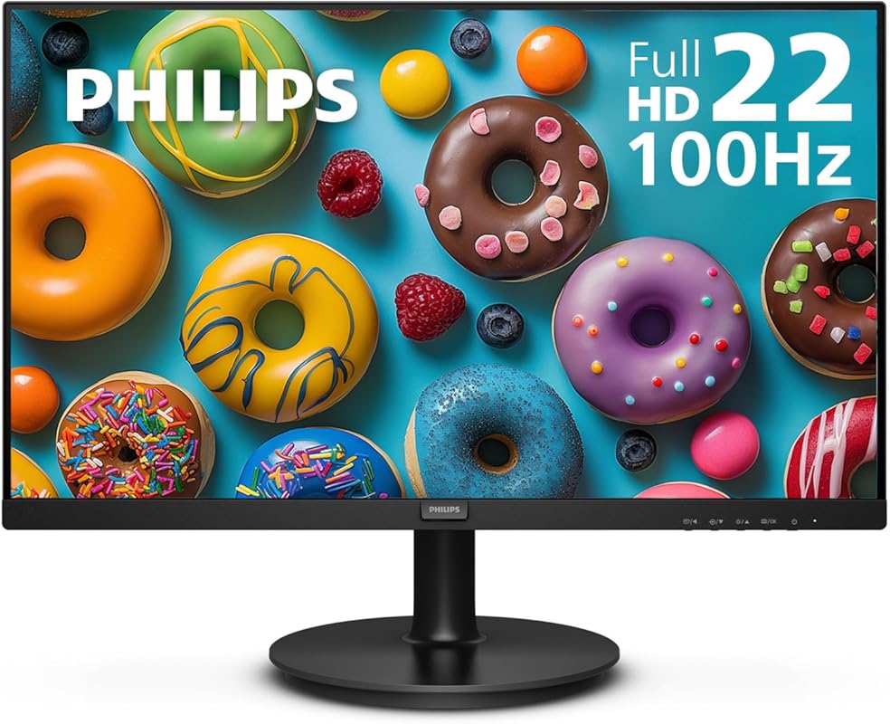 Philips 22-inch Full HD Monitor with 100Hz refresh rate, HDMI, VGA, an