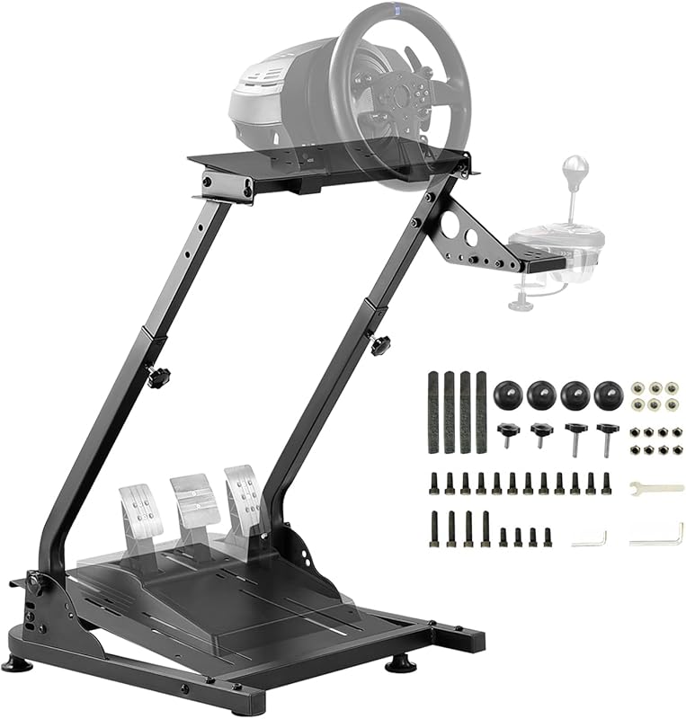 Racing Wheel Stand，Height Adjustable Steering Wheel Stand Racing Simul