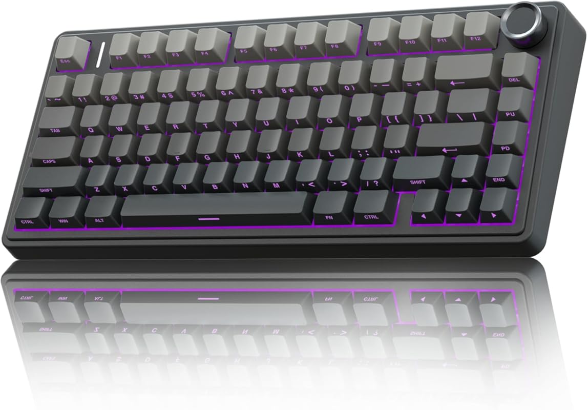 AULA F75 Pro wireless mechanical keyboard with 75% layout, knob, RGB b