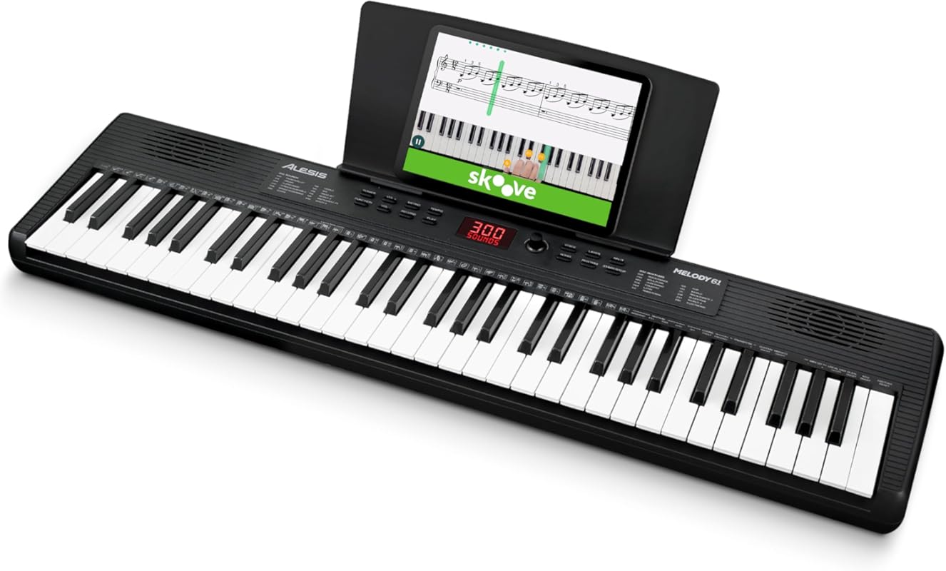 Alesis Melody 61 MK4 Keyboard with 300 Sounds and Music Lessons for Be
