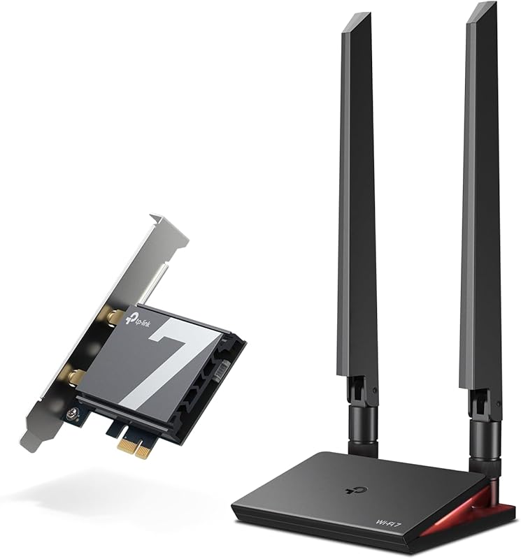 TP-Link WiFi 7 BE9300 PCIe Card for Desktop with Tri-Band and Bluetoot