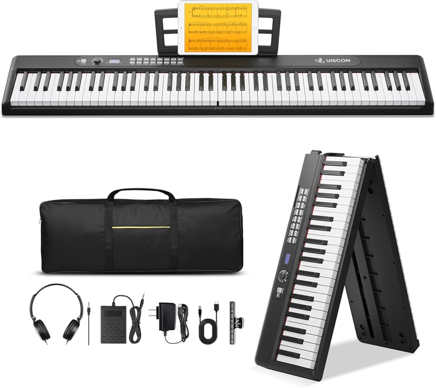 88-key semi-weighted digital piano for beginners with sustain pedal, c