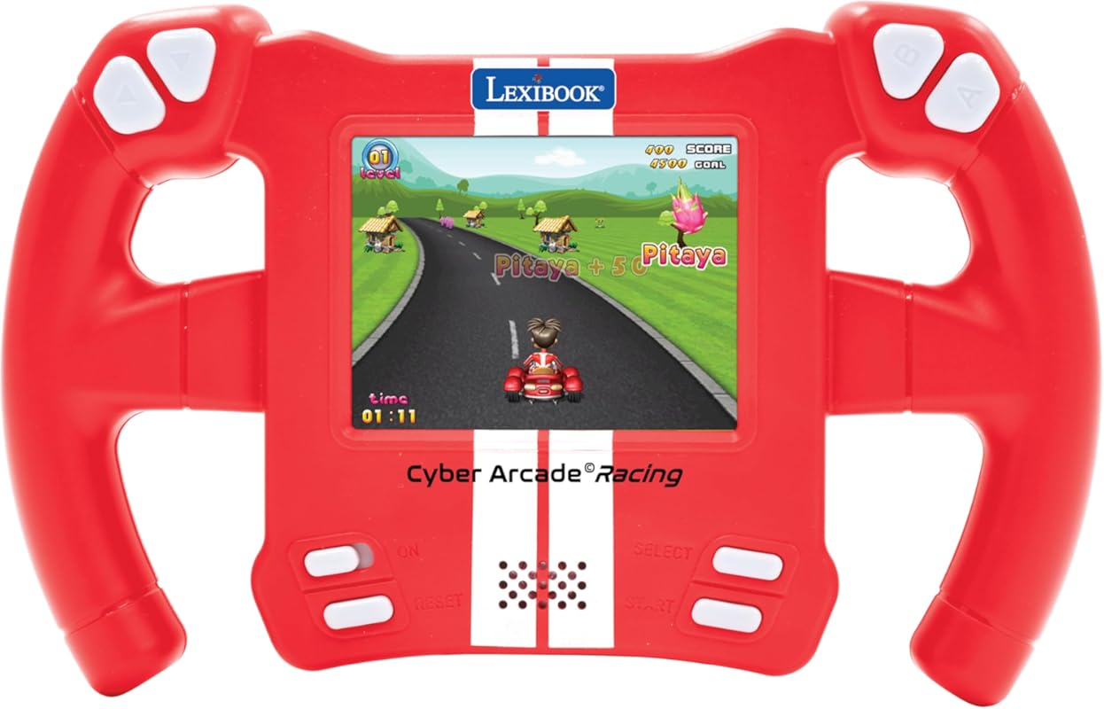 Lexibook Cyber Arcade Racing Motion-Controlled Console with 30 Racing