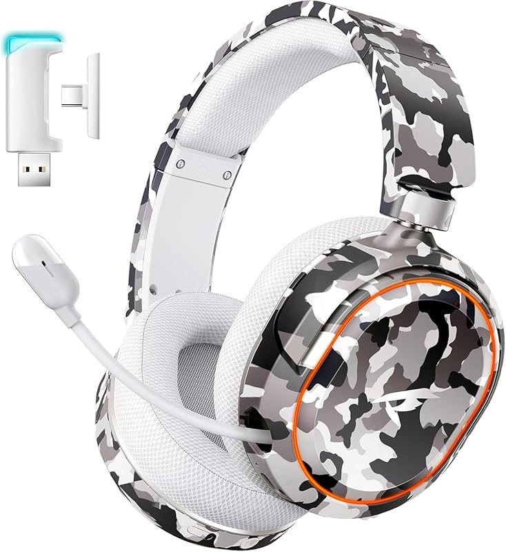 Wireless Gaming Headset, 7.1 Surround Sound, 2.4GHz USB Gaming Headpho