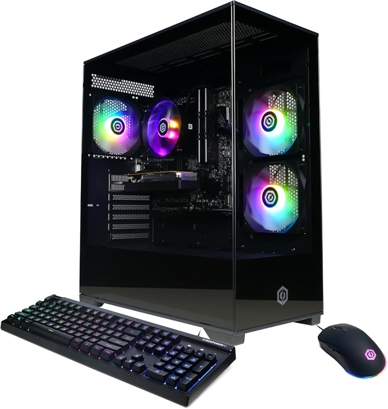 CYBERPOWERPC Gamer Master with AMD Ryzen 5 5500, RX 6400, 16GB DDR4, a