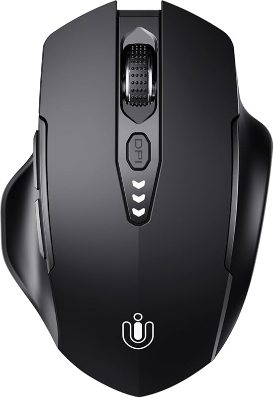 Uineer Wireless Bluetooth Mouse – Rechargeable, 4 Adjustable DPI, Visi