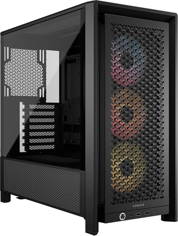 CORSAIR 4000D RS ARGB mid-tower case with 3 pre-installed fans and mod