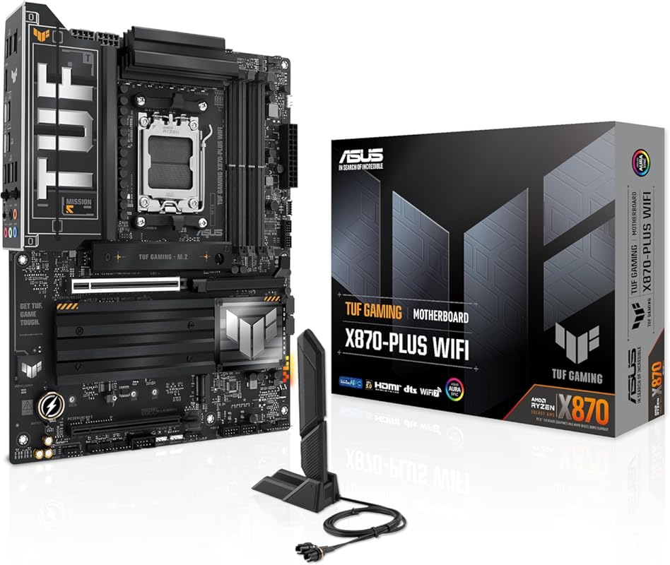 ASUS TUF Gaming X870-PLUS WiFi Motherboard for AMD AM5, DDR5, PCIe 5.0