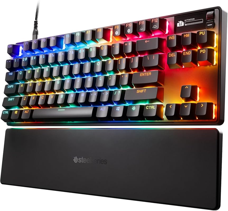 SteelSeries Apex Pro TKL Gen 3 with OmniPoint switches, RGB, and PBT k