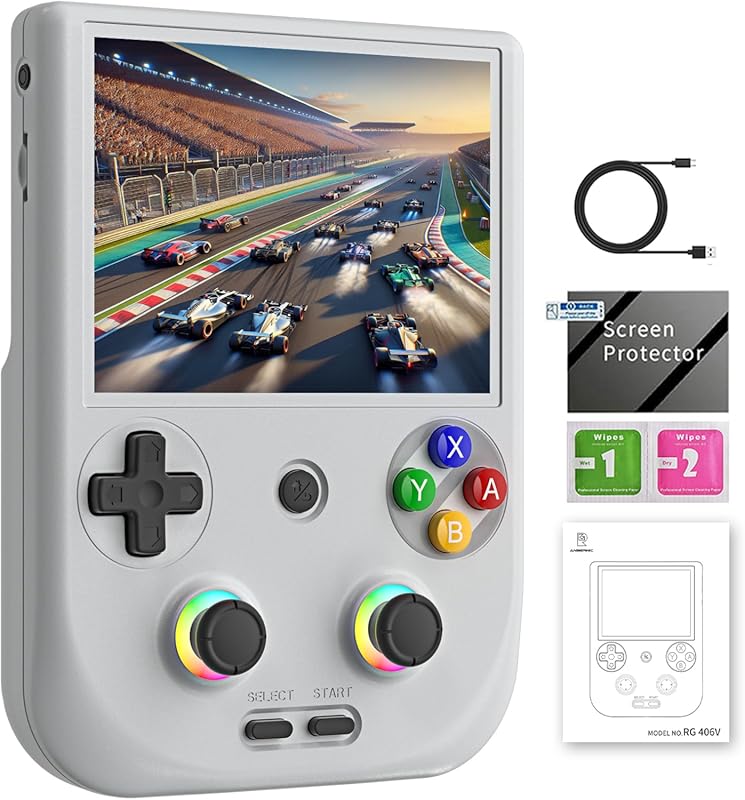 RG406V Handheld Game Console with 4-Inch IPS Screen, Android 13, 5500m