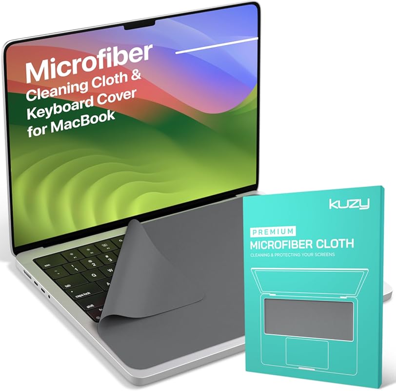 Kuzy Premium Microfiber MacBook Screen Cleaner and Keyboard Protector 