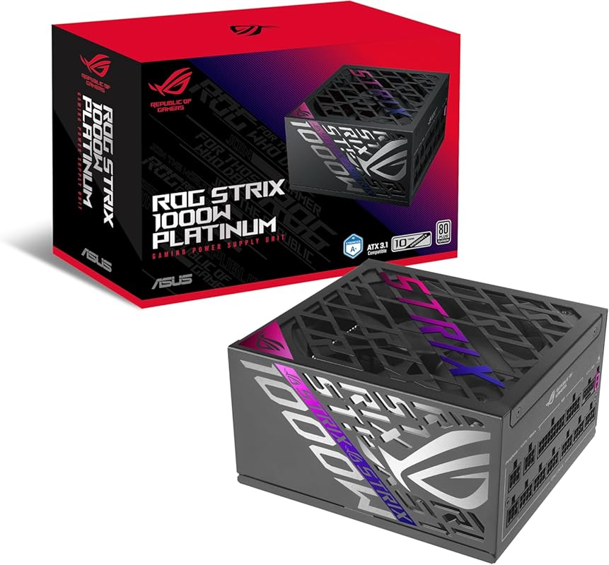 ASUS ROG Strix 1000W platinum power supply with GaN MOSFET and intelli