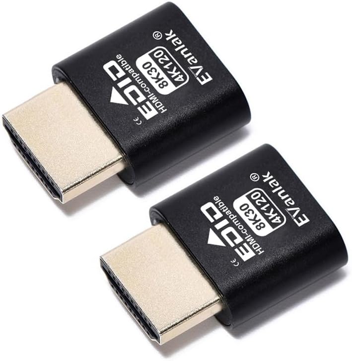 8K 30Hz 4K 120Hz HDMI Dummy Plug Adapter – Edid High-Resolution Monito