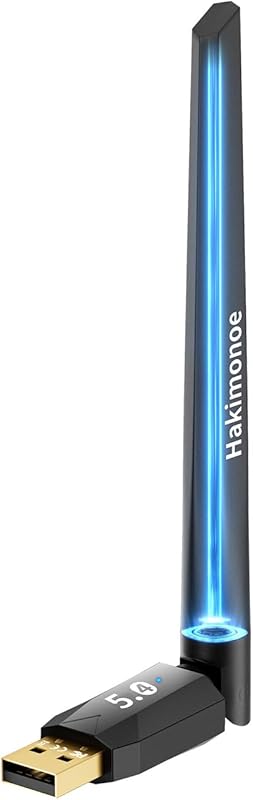 Long Range Bluetooth 5.4 USB Adapter for PC with Enhanced Antenna for
