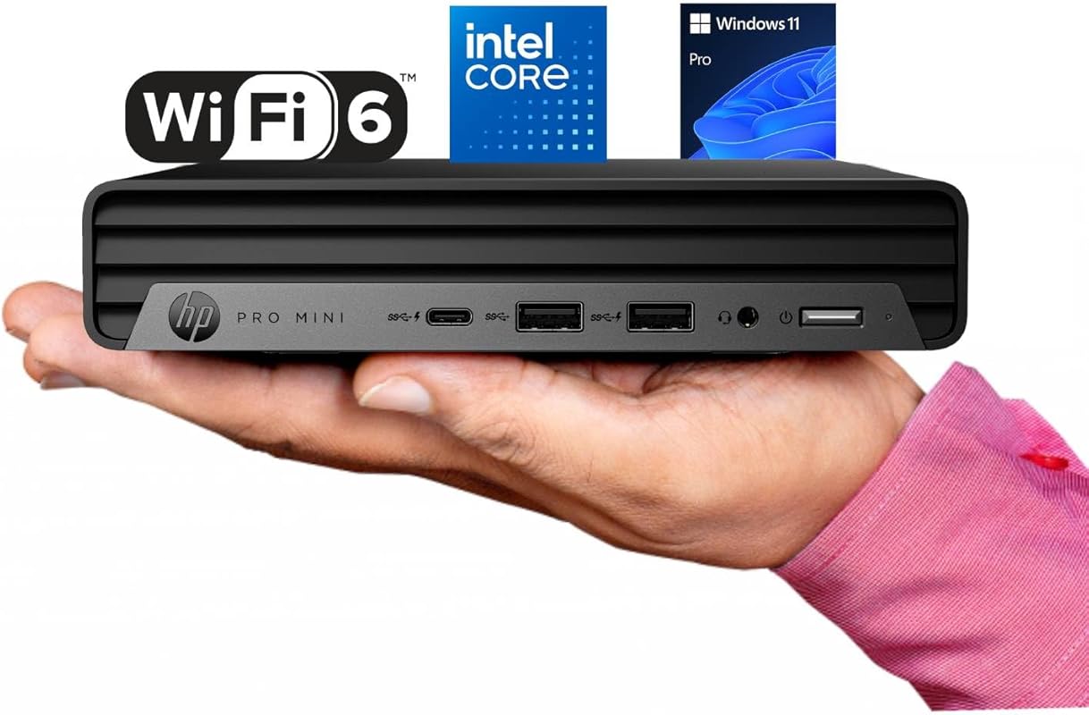 HP Pro 400 G9 Mini PC Desktop Computer, Intel CPU, 16GB DDR5 RAM, 256G