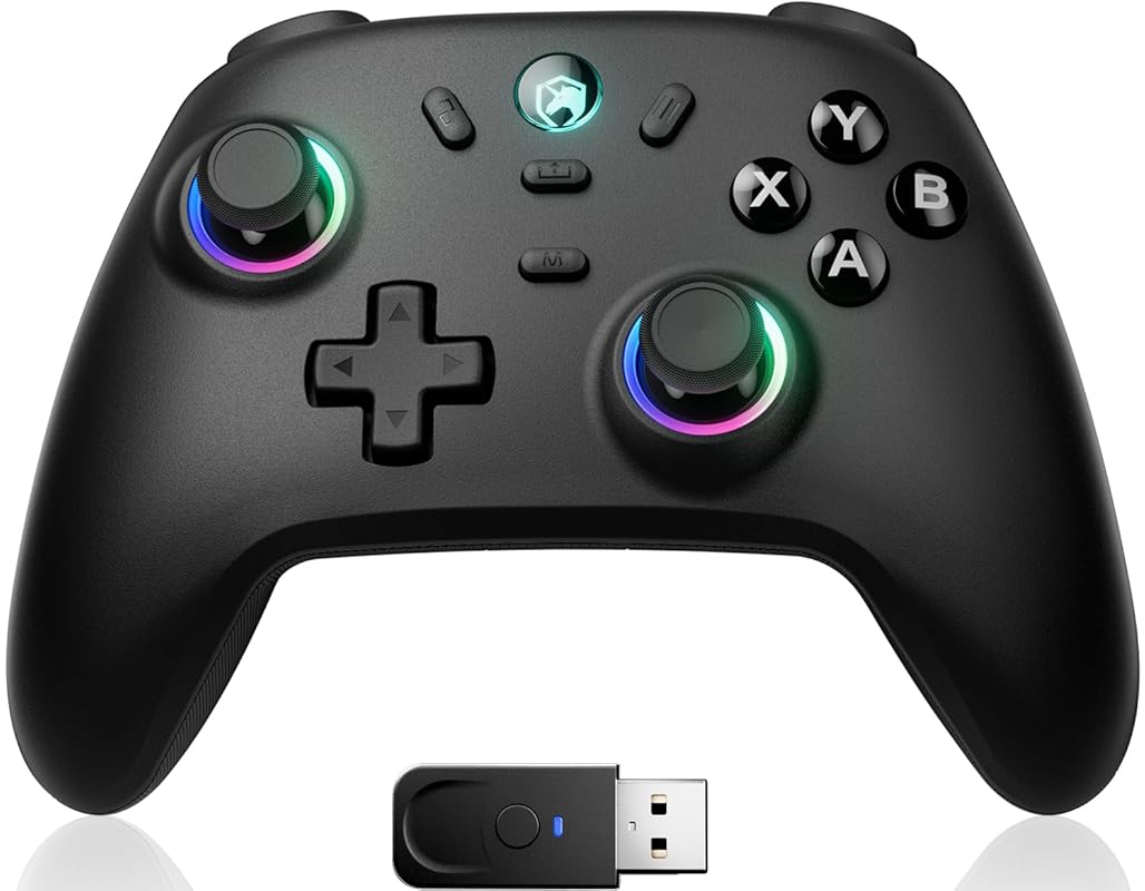 ECHTPower Wireless Controller for PC with Hall Effect Joystick and 100