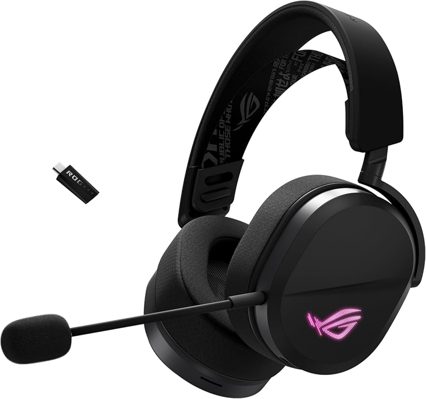 ASUS ROG Pelta Wireless Gaming Headset with Detachable Mic and Tri-Mod