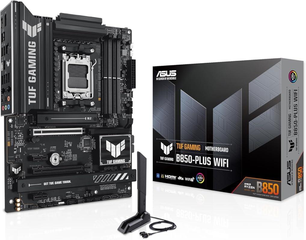ASUS TUF Gaming B850-PLUS WiFi Motherboard for AMD AM5, DDR5, PCIe 5.0