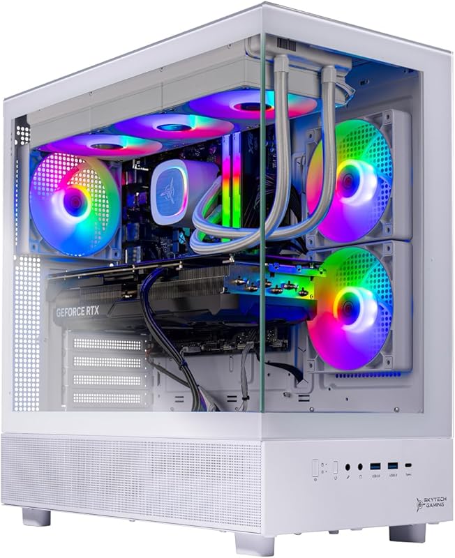 Skytech Gaming Azure 3 Desktop PC, Ryzen 7 9700X 3.8 GHz , NVIDIA RTX 