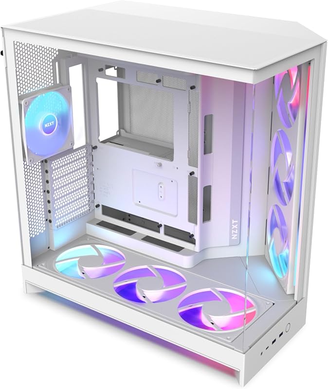 NZXT H9 Flow RGB+ 2025 Dual-Chamber Case with 7 ARGB Fans and 420mm Ra