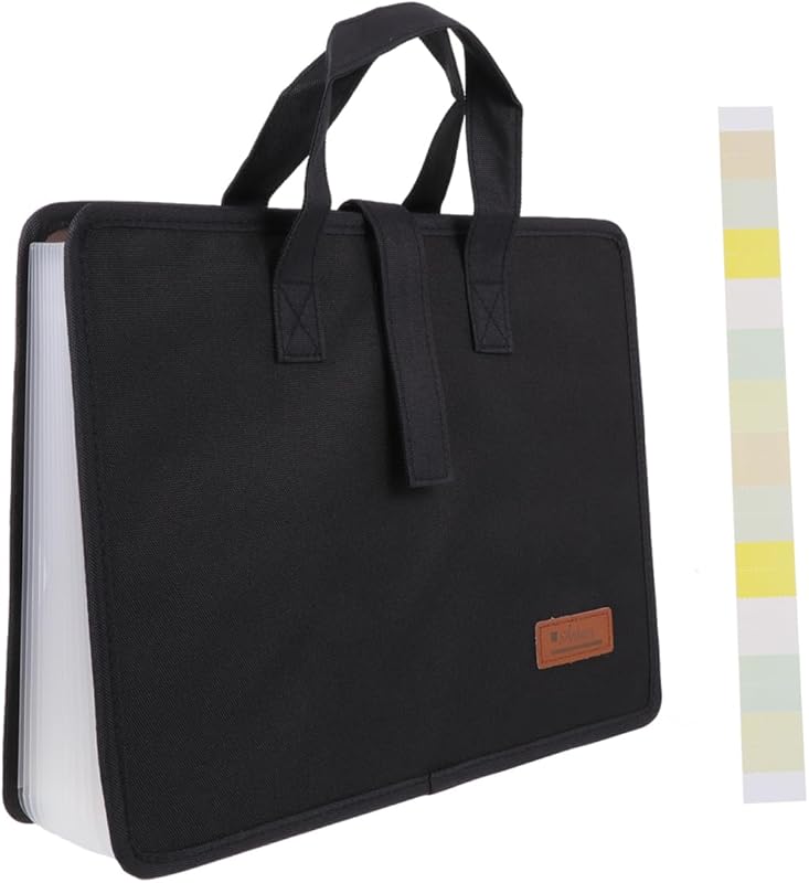 TEHAUX Expanding File Folder with Handle Waterproof Oxford Document Or