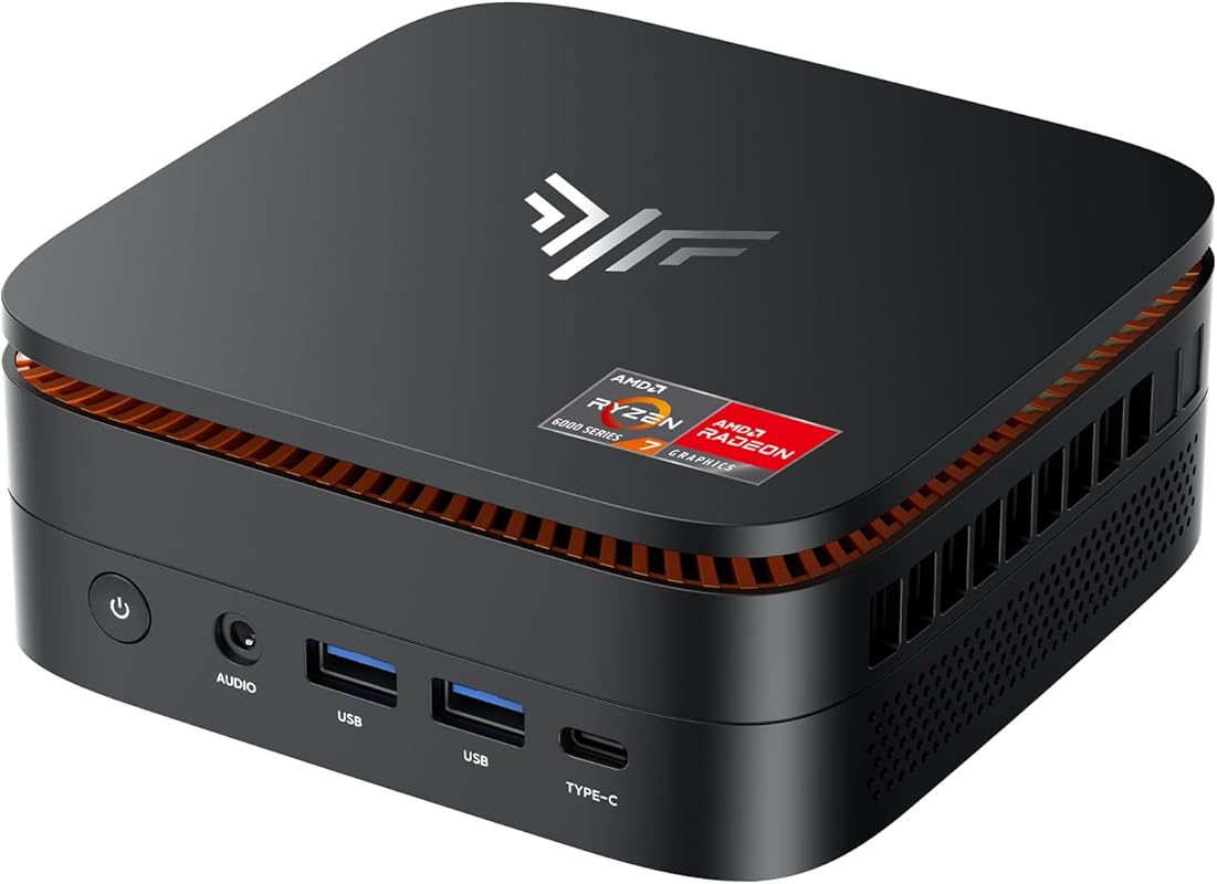 KAMRUI Hyper H1 Mini Gaming PC, AMD Ryzen 7 6800H, 32GB DDR5  512GB NV