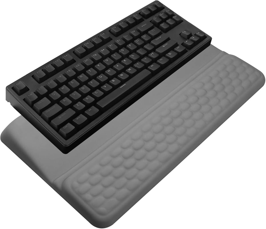 Computer Keyboard Stand with Wrist Rest, Ergonomic Tilted Keyboard Hol