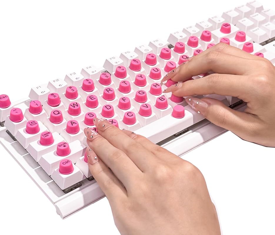 Keyboard Sticker for Long Nails with Letters: Keyboard Bubbles for Lon
