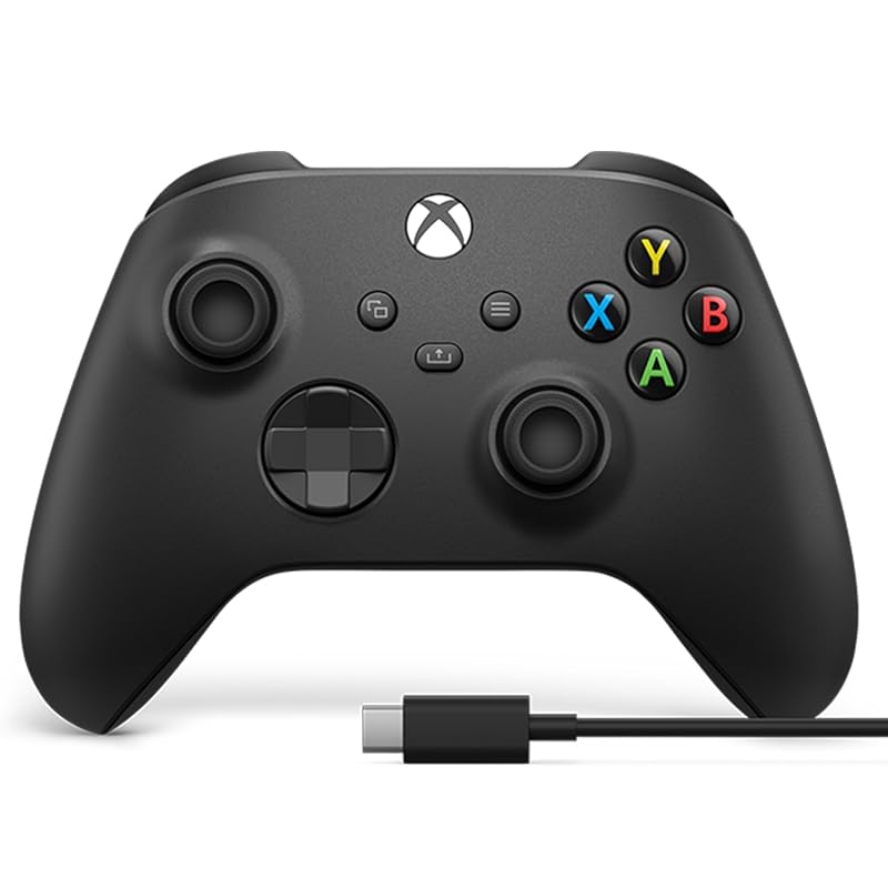 Xbox Wireless Gaming Controller + USB-C® Cable  – Carbon Black – Play 