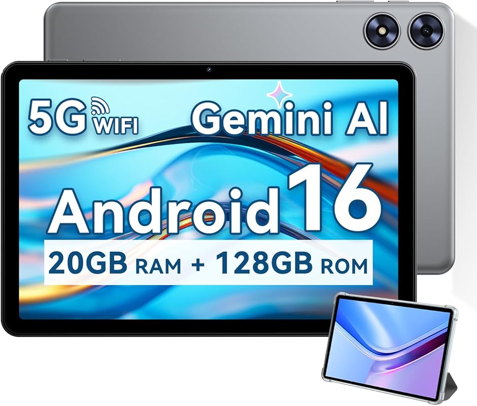 Android 16 Tablet 10 Inch, Octa-Core, 20GB RAM, 128GB Storage, Expanda