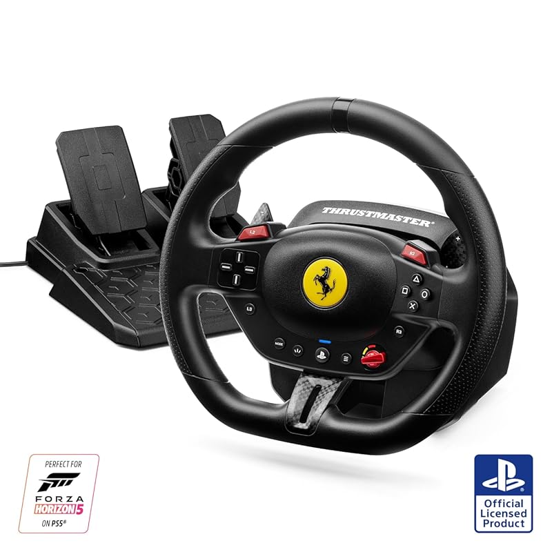 Thrustmaster T98 Ferrari Racing Wheel and Pedals for PS5, PS4, and PC