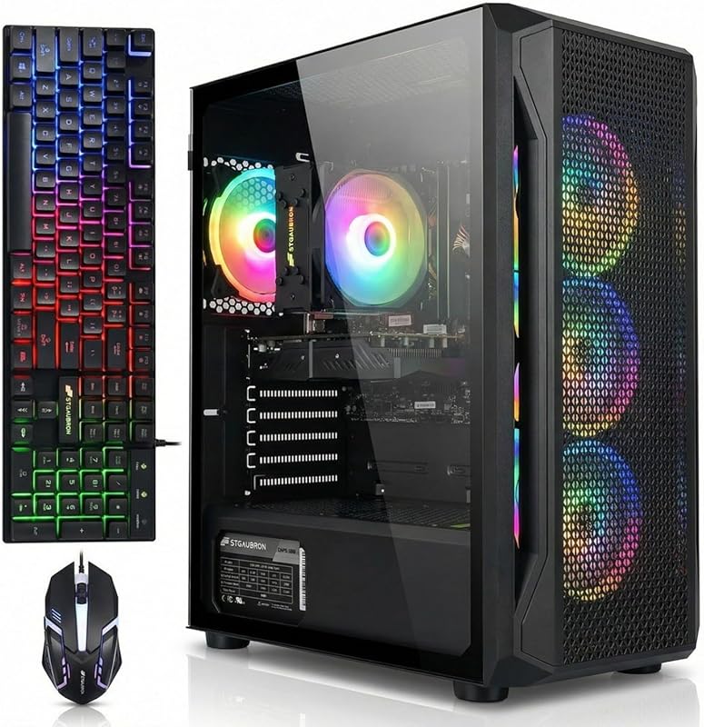 STGAubron Gaming Desktop with Intel i7-12800HX, RTX 3050, 16GB DDR5, 1