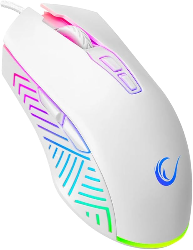Rampage Spear V2 Wired Gaming Mouse – 12800 DPI, RGB Lighting, 7 Butto